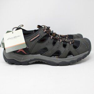 Eddie Bauer Carl Sandals NWT Mens 13 Black Hiking Outdoor Adjustable Closed Toe